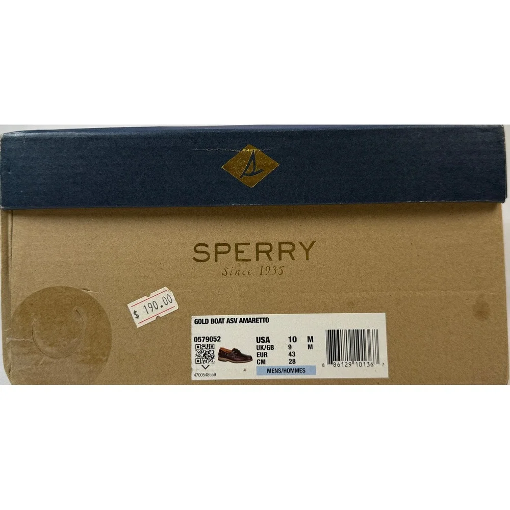 Sperry Gold Cup ASV Boat Shoes Men 10 M Amaretto Leather 0579052